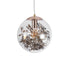 GLOBOSTAR® HARPER 01511 Μοντέρνο Κρεμαστό Φωτιστικό Οροφής με Ντουί 1 x E27 AC 220-240V IP20 - Διάφανο & Χάλκινο - Μ25 x Π25 x Υ30cm