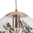 GLOBOSTAR® HARPER 01511 Μοντέρνο Κρεμαστό Φωτιστικό Οροφής με Ντουί 1 x E27 AC 220-240V IP20 - Διάφανο & Χάλκινο - Μ25 x Π25 x Υ30cm