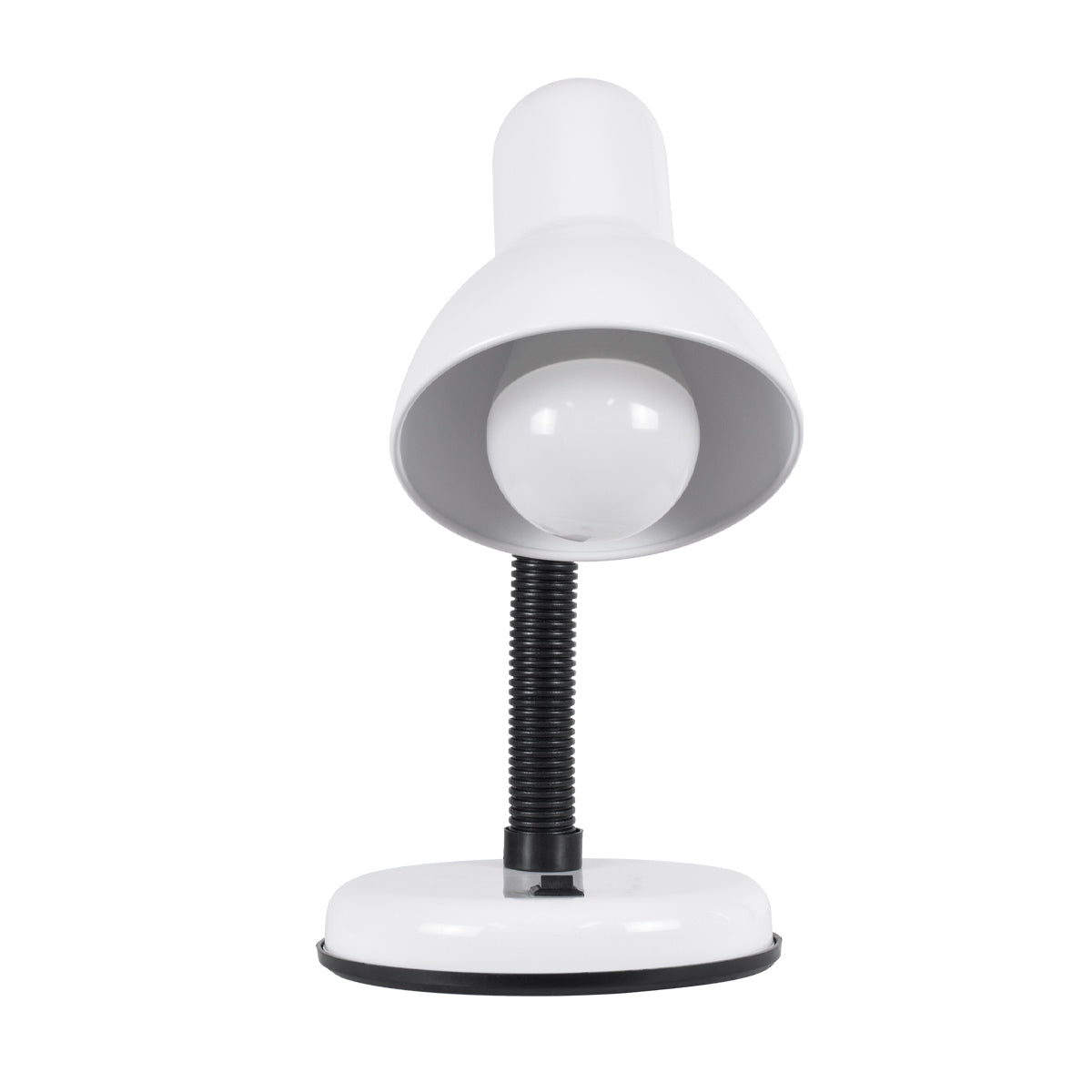 GLOBOSTAR® STUDENT 01531 Μοντέρνο Επιτραπέζιο Φωτιστικό Πορτατίφ με Ντουί 1 x E27 AC 220-240V IP20 - Λευκό - Μ12 x Π12 x Υ32cm - ledmania.gr