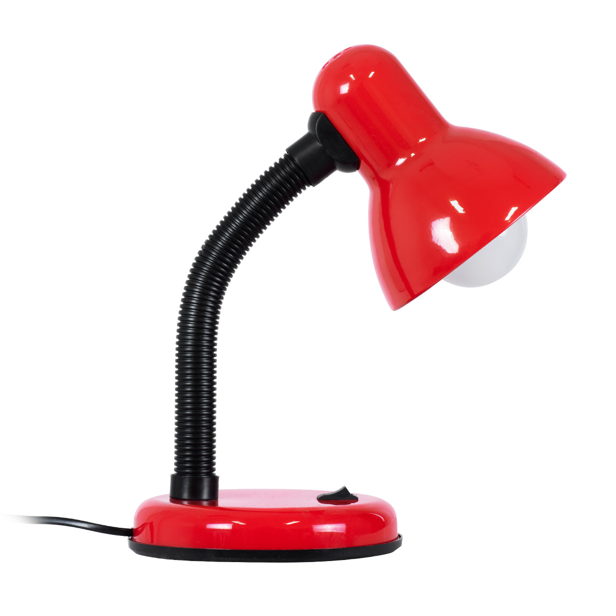 GLOBOSTAR® STUDENT 01535 Μοντέρνο Επιτραπέζιο Φωτιστικό Πορτατίφ με Ντουί 1 x E27 AC 220-240V IP20 - Κόκκινο - Μ12 x Π12 x Υ32cm - ledmania.gr