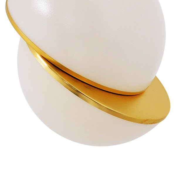 GLOBOSTAR® HUDSON 01555 Μοντέρνο Κρεμαστό Φωτιστικό Οροφής με Ντουί 1 x E27 AC 220-240V IP20 - Λευκό & Χρυσό - Μ30 x Π30 x Υ34cm - ledmania.gr