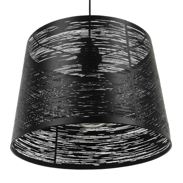 GLOBOSTAR® ACCADEMIA 01556 Μοντέρνο Κρεμαστό Φωτιστικό Οροφής με Ντουί 1 x E27 AC 220-240V IP20 - Μαύρο - Μ35 x Π35 x Υ25cm - ledmania.gr
