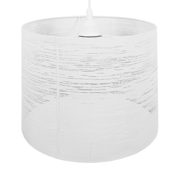 GloboStar® ACCADEMIA 01557 Μοντέρνο Industrial Κρεμαστό Φωτιστικό Οροφής Μονόφωτο 1 x E27 Μεταλλικό Λευκό Καμπάνα Φ35 x Υ25cm - ledmania.gr