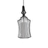 GLOBOSTAR® LILY 01559 Vintage Κρεμαστό Φωτιστικό Οροφής με Ντουί 1 x E27 AC 220-240V IP20 - Μαύρο & Λευκό - Μ25 x Π25 x Υ61cm