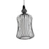 GLOBOSTAR® LILY 01559 Vintage Κρεμαστό Φωτιστικό Οροφής με Ντουί 1 x E27 AC 220-240V IP20 - Μαύρο & Λευκό - Μ25 x Π25 x Υ61cm