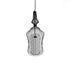 GLOBOSTAR® LILY 01559 Vintage Κρεμαστό Φωτιστικό Οροφής με Ντουί 1 x E27 AC 220-240V IP20 - Μαύρο & Λευκό - Μ25 x Π25 x Υ61cm
