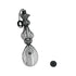 GLOBOSTAR® LILY 01561 Vintage Κρεμαστό Φωτιστικό Οροφής με Ντουί 1 x E27 AC 220-240V IP20 - Μαύρο & Λευκό - Μ90 x Π90 x Υ20cm - ledmania.gr
