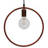 GloboStar® OMICRON 01579 Μοντέρνο Κρεμαστό Φωτιστικό Ανάρτηση Μονόφωτο 1 x E27 IP20 Χάλκινο Μέταλλο - Μ33 x Π4 x Υ33cm - ledmania.gr
