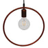 GloboStar® OMICRON 01579 Μοντέρνο Κρεμαστό Φωτιστικό Ανάρτηση Μονόφωτο 1 x E27 IP20 Χάλκινο Μέταλλο - Μ33 x Π4 x Υ33cm - ledmania.gr