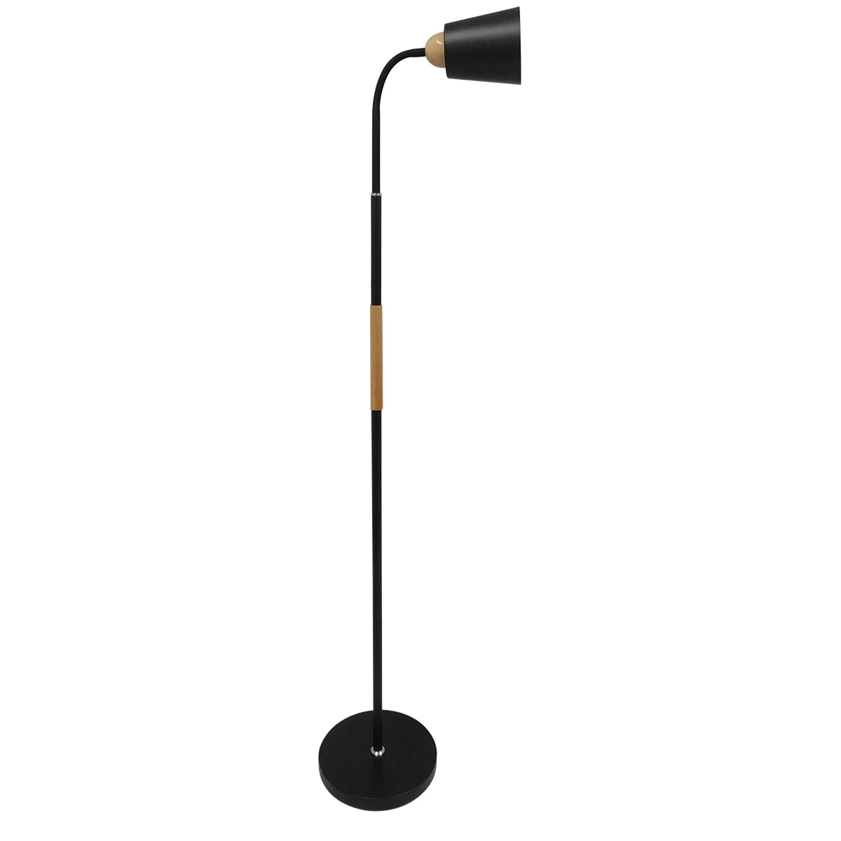 GLOBOSTAR® RIBBON 01585 Μοντέρνο Επιδαπέδιο Φωτιστικό με Ντουί 1 x E27 AC 220-240V IP20 - Μαύρο & Μπεζ - Μ13 x Π13 x Υ164cm