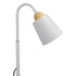 GloboStar® RIBBON 01586 Μοντέρνο Φωτιστικό Δαπέδου Μονόφωτο 1 x E27 Λευκό Μεταλλικό Καμπάνα με Εφέ Ξύλου D13 x H164cm - ledmania.gr