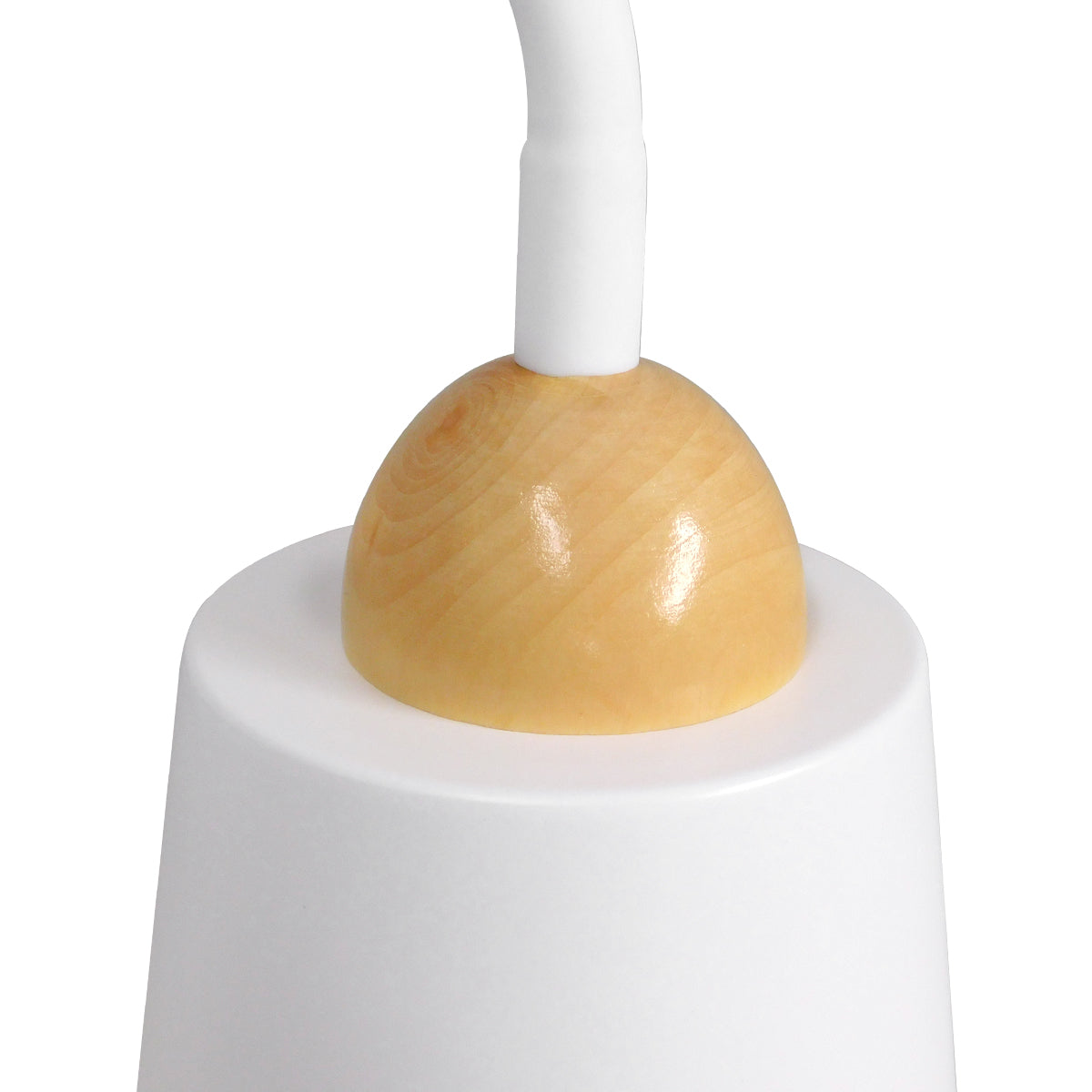 GloboStar® RIBBON 01586 Μοντέρνο Φωτιστικό Δαπέδου Μονόφωτο 1 x E27 Λευκό Μεταλλικό Καμπάνα με Εφέ Ξύλου D13 x H164cm - ledmania.gr