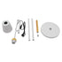GloboStar® RIBBON 01586 Μοντέρνο Φωτιστικό Δαπέδου Μονόφωτο 1 x E27 Λευκό Μεταλλικό Καμπάνα με Εφέ Ξύλου D13 x H164cm - ledmania.gr
