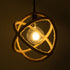 GloboStar® BALANCE 01596 Vintage Κρεμαστό Φωτιστικό Οροφής Μονόφωτο 1 x E27 Μπεζ Μεταλλικό με Σχοινί Φ35 x Υ36cm - ledmania.gr