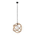 GloboStar® BALANCE 01596 Vintage Κρεμαστό Φωτιστικό Οροφής Μονόφωτο 1 x E27 Μπεζ Μεταλλικό με Σχοινί Φ35 x Υ36cm - ledmania.gr