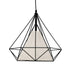 GLOBOSTAR® KAIRI 01618 Μοντέρνο Κρεμαστό Φωτιστικό Οροφής με Ντουί 1 x E27 AC 220-240V IP20 - Μαύρο & Λευκό - Μ38 x Π38 x Υ39cm - ledmania.gr