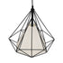 GLOBOSTAR® KAIRI 01618 Μοντέρνο Κρεμαστό Φωτιστικό Οροφής με Ντουί 1 x E27 AC 220-240V IP20 - Μαύρο & Λευκό - Μ38 x Π38 x Υ39cm - ledmania.gr