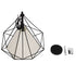 GLOBOSTAR® KAIRI 01618 Μοντέρνο Κρεμαστό Φωτιστικό Οροφής με Ντουί 1 x E27 AC 220-240V IP20 - Μαύρο & Λευκό - Μ38 x Π38 x Υ39cm - ledmania.gr