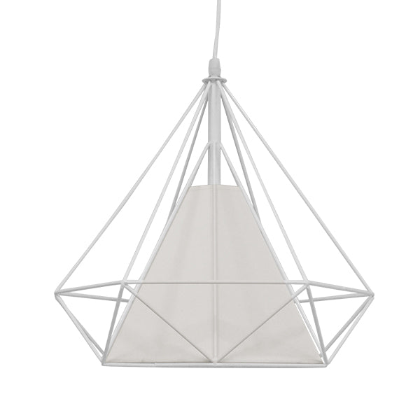 GLOBOSTAR® KAIRI 01619 Μοντέρνο Κρεμαστό Φωτιστικό Οροφής με Ντουί 1 x E27 AC 220-240V IP20 - Λευκό - Μ38 x Π38 x Υ39cm - ledmania.gr