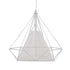 GLOBOSTAR® KAIRI 01619 Μοντέρνο Κρεμαστό Φωτιστικό Οροφής με Ντουί 1 x E27 AC 220-240V IP20 - Λευκό - Μ38 x Π38 x Υ39cm - ledmania.gr