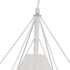 GLOBOSTAR® KAIRI 01619 Μοντέρνο Κρεμαστό Φωτιστικό Οροφής με Ντουί 1 x E27 AC 220-240V IP20 - Λευκό - Μ38 x Π38 x Υ39cm - ledmania.gr