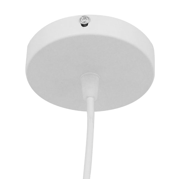 GLOBOSTAR® KAIRI 01619 Μοντέρνο Κρεμαστό Φωτιστικό Οροφής με Ντουί 1 x E27 AC 220-240V IP20 - Λευκό - Μ38 x Π38 x Υ39cm - ledmania.gr
