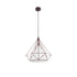 GLOBOSTAR® KAIRI 01623 Μοντέρνο Κρεμαστό Φωτιστικό Οροφής με Ντουί 1 x E27 AC 220-240V IP20 - Χάλκινο & Λευκό - Μ38 x Π38 x Y38cm - ledmania.gr