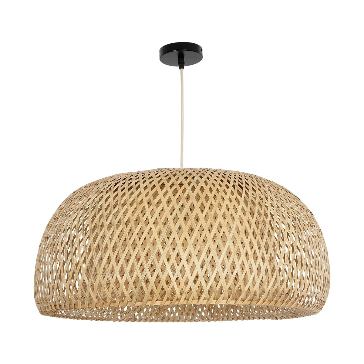 GLOBOSTAR® SAN TROPEZ 01627 Boho Κρεμαστό Φωτιστικό Οροφής με Ντουί 1 x E27 AC 220-240V IP20 - Μπεζ - Μ60 x Π60 x Υ29cm