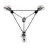 GLOBOSTAR® SENTINEL 01636 Μοντέρνο Φωτιστικό Οροφής με Ντουί 10 x E27 AC 220-240V IP20 - Μαύρο & Διάφανο - Μ105 x Π80 x Υ90cm
