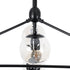 GLOBOSTAR® SENTINEL 01636 Μοντέρνο Φωτιστικό Οροφής με Ντουί 10 x E27 AC 220-240V IP20 - Μαύρο & Διάφανο - Μ105 x Π80 x Υ90cm