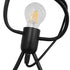 GLOBOSTAR® LITTLE MAN 01655 Μοντέρνο Κρεμαστό Φωτιστικό Οροφής με Ντουί 3 x E27 AC 220-240V IP20 - Μαύρο - Μ45 x Π45 x Υ40cm