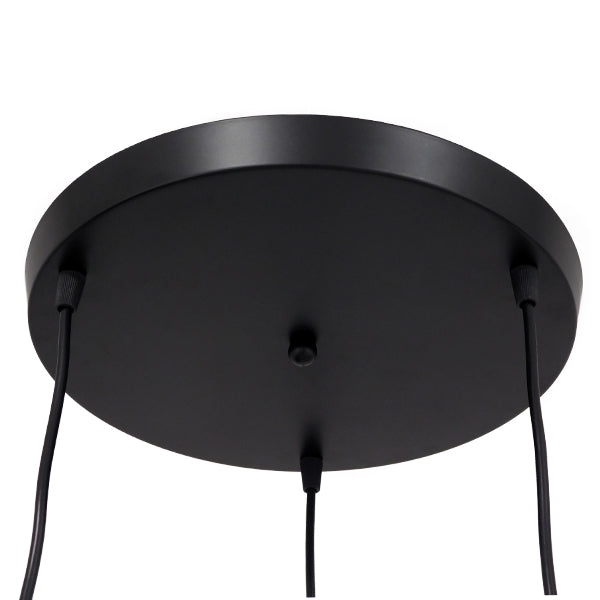 GLOBOSTAR® LITTLE MAN 01655 Μοντέρνο Κρεμαστό Φωτιστικό Οροφής με Ντουί 3 x E27 AC 220-240V IP20 - Μαύρο - Μ45 x Π45 x Υ40cm