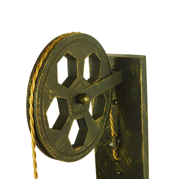 GLOBOSTAR® RYDON 01659 Vintage Φωτιστικό Τοίχου - Απλίκα με Ντουί 1 x E27 AC 220-240V IP20 - Μπρούτζινο Εφέ Σκουριάς - Μ15 x Π24 x Υ70cm - ledmania.gr