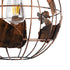 GLOBOSTAR® EARTH 01662 Vintage Κρεμαστό Φωτιστικό Οροφής με Ντουί 1 x E27 AC 220-240V IP20 - Χάλκινο - Μ30 x Π30 x Y30cm