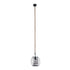 GloboStar® ORVAL 01689 Μοντέρνο Κρεμαστό Φωτιστικό Οροφής Μονόφωτο 1 x E27 AC220-240V IP20 - Φ20 x Υ20cm - Μαύρο Μεταλλικό με Μπεζ Σχοινί Πλέγμα - 5 Χρόνια Εγγύηση - ledmania.gr