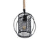 GloboStar® ORVAL 01689 Μοντέρνο Κρεμαστό Φωτιστικό Οροφής Μονόφωτο 1 x E27 AC220-240V IP20 - Φ20 x Υ20cm - Μαύρο Μεταλλικό με Μπεζ Σχοινί Πλέγμα - 5 Χρόνια Εγγύηση - ledmania.gr