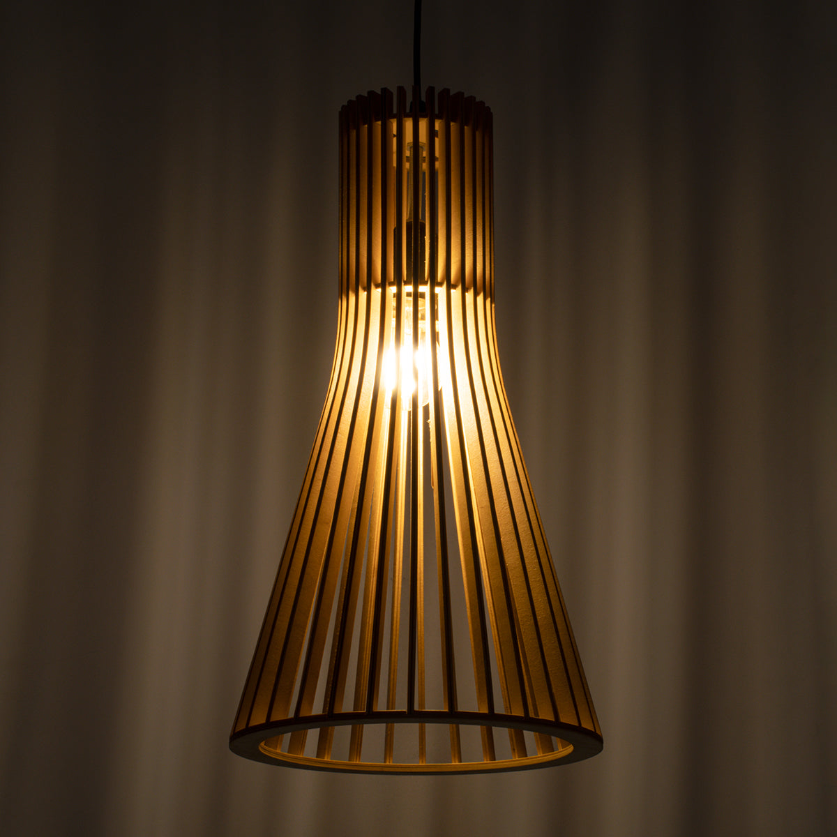 GloboStar® SCANDINAVIA 01700 Boho Κρεμαστό Φωτιστικό Πλέγμα Μονόφωτο 1 x E27 IP20 Μπεζ Ξύλο - Μ25 x Π25 x Y45cm - ledmania.gr
