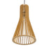 GloboStar® SCANDINAVIA 01700 Boho Κρεμαστό Φωτιστικό Πλέγμα Μονόφωτο 1 x E27 IP20 Μπεζ Ξύλο - Μ25 x Π25 x Y45cm - ledmania.gr