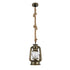 GLOBOSTAR® BARBAROSSA 01705 Vintage Κρεμαστό Φωτιστικό Οροφής με Ντουί 1 x E27 AC 220-240V IP20 - Μπρούτζινο - Μ18 x Π18 x Υ28cm