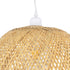 GloboStar® MANILA 01714 Boho Κρεμαστό Φωτιστικό Οροφής Μονόφωτο 1 x E27 Μπεζ Μπαμπού Καμπάνα Φ45 x Υ60cm - ledmania.gr