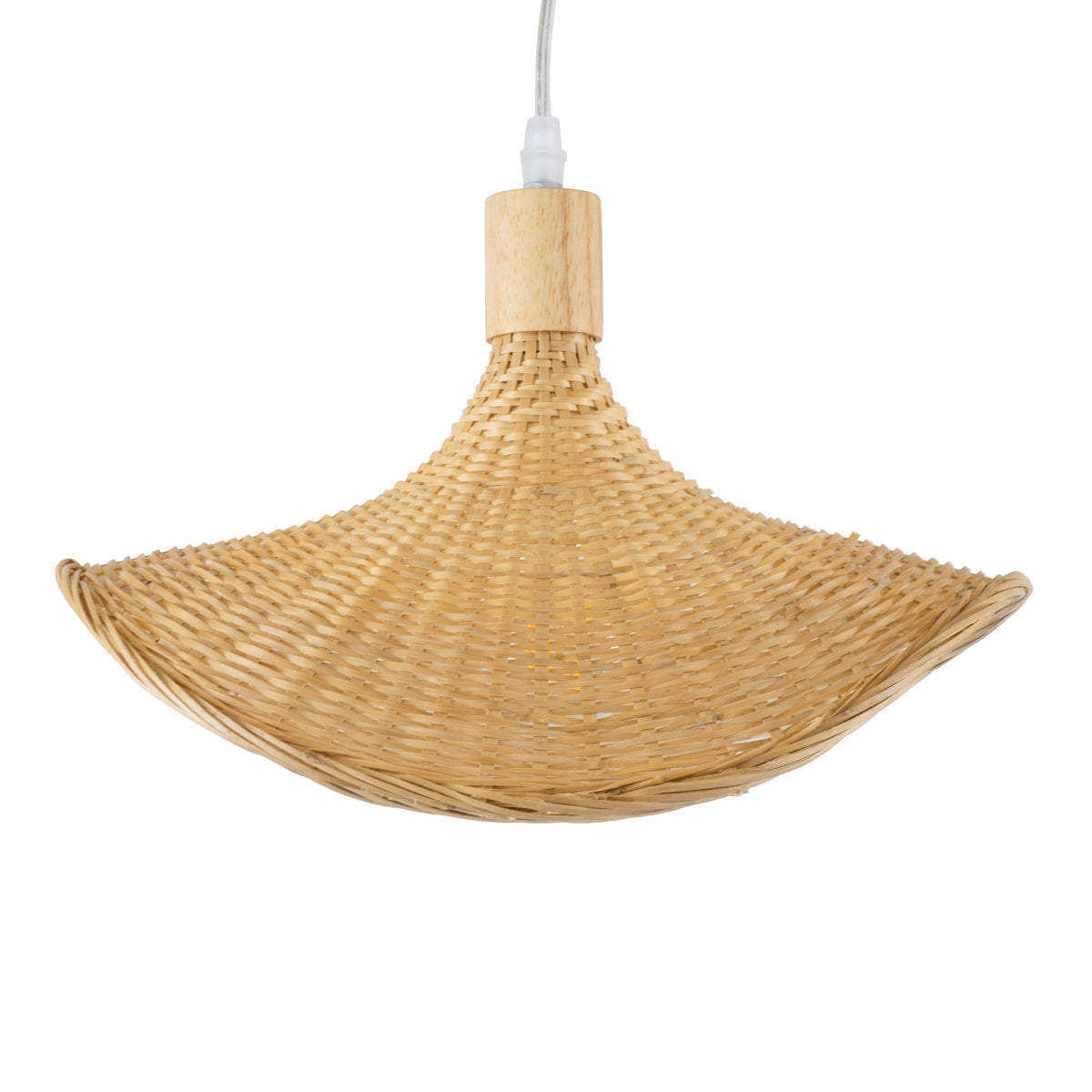 GLOBOSTAR® CUBA 01715 Boho Κρεμαστό Φωτιστικό Οροφής με Ντουί 1 x E27 AC 220-240V IP20 - Μπεζ - Μ33 x Π33 x Υ25cm - ledmania.gr