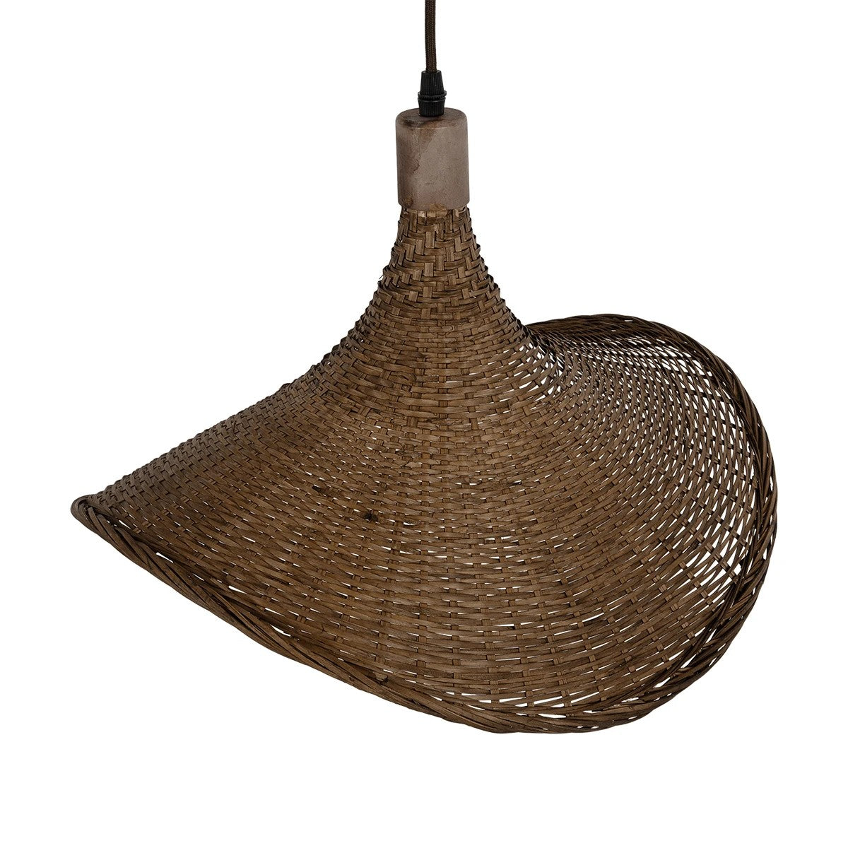 GLOBOSTAR® CUBA 01718 Boho Κρεμαστό Φωτιστικό Οροφής με Ντουί 1 x E27 AC 220-240V IP20 - Καφέ - Μ43 x Π40 x Y28cm