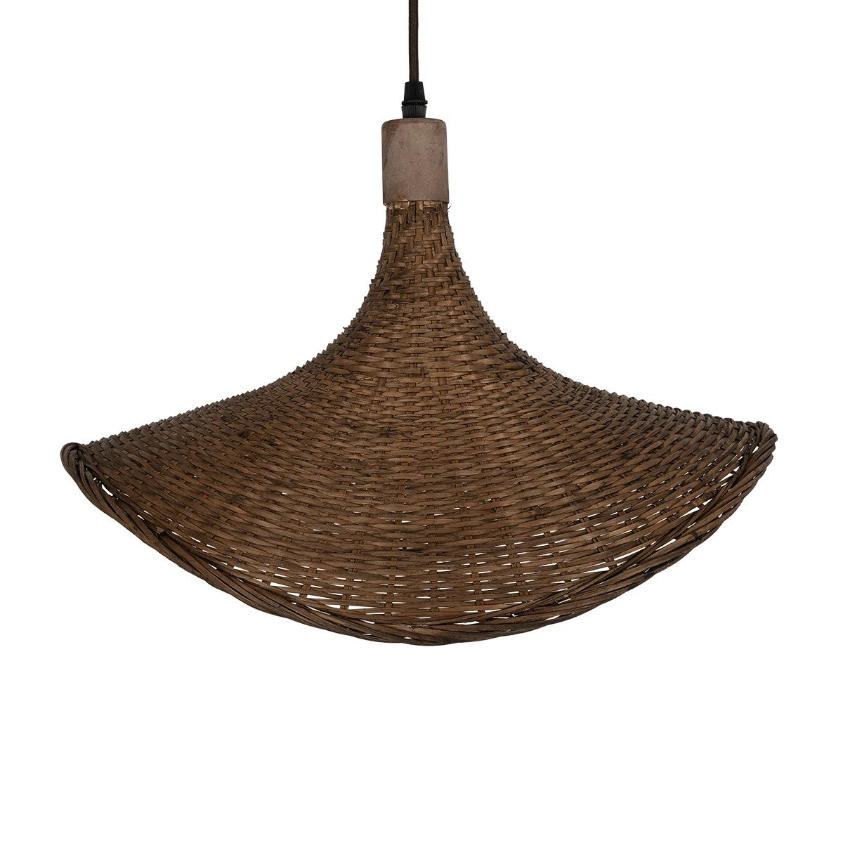 GLOBOSTAR® CUBA 01718 Boho Κρεμαστό Φωτιστικό Οροφής με Ντουί 1 x E27 AC 220-240V IP20 - Καφέ - Μ43 x Π40 x Y28cm