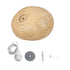 GloboStar® CARIBBEAN 01723 Boho Κρεμαστό Φωτιστικό Ανάρτηση Μονόφωτο 1 x E27 IP20 Μπεζ Ξύλο - Μ45 x Π45 x Υ24cm - ledmania.gr