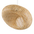 GloboStar® CARIBBEAN 01723 Boho Κρεμαστό Φωτιστικό Ανάρτηση Μονόφωτο 1 x E27 IP20 Μπεζ Ξύλο - Μ45 x Π45 x Υ24cm - ledmania.gr