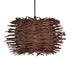 GloboStar® MINORCA 01733 Boho Κρεμαστό Φωτιστικό Ανάρτηση Μονόφωτο 1 x E27 IP20 Καφέ Ξύλο - Μ35 x Π35 x Y23cm - ledmania.gr