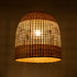 GloboStar® BORA-BORA 01735 Boho Κρεμαστό Φωτιστικό Καμπάνα Μονόφωτο 1 x E27 IP20 Μπεζ Ξύλο - Μ42 x Π42 x Y44cm - ledmania.gr