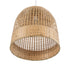 GloboStar® BORA-BORA 01735 Boho Κρεμαστό Φωτιστικό Καμπάνα Μονόφωτο 1 x E27 IP20 Μπεζ Ξύλο - Μ42 x Π42 x Y44cm - ledmania.gr
