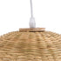 GloboStar® BORA-BORA 01735 Boho Κρεμαστό Φωτιστικό Καμπάνα Μονόφωτο 1 x E27 IP20 Μπεζ Ξύλο - Μ42 x Π42 x Y44cm - ledmania.gr