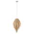 GloboStar® ARCHIPELAGO 01747 Boho Κρεμαστό Φωτιστικό Καμπάνα Μονόφωτο 1 x E27 IP20 Μπεζ Raffia - Μ30 x Π30 x Υ63cm - ledmania.gr
